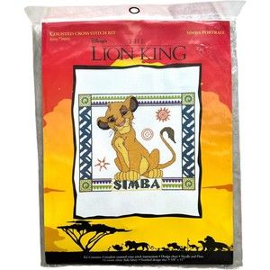 Cross Stitch Lion King Disney SIMBA Portrait 38003 Sealed Kit RARE Counted